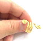 Adjustable Ring Blank, (3mm blank )  Gold Plated Brass G6135