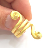 Adjustable Ring Blank, (3mm blank )  Gold Plated Brass G6135