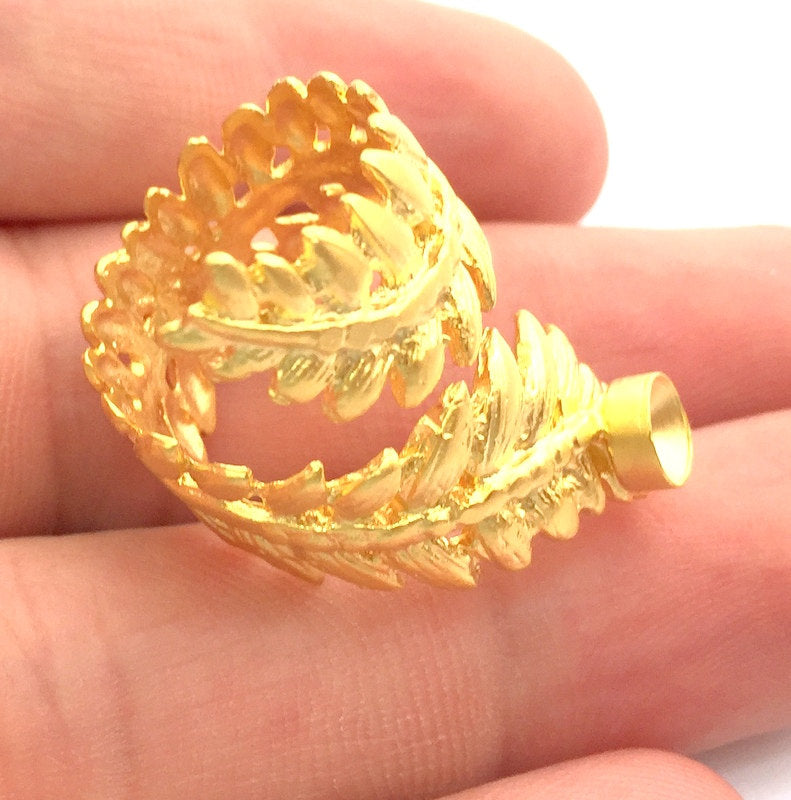 Adjustable Ring Blank, (3mm blank )  Gold Plated Brass G6140