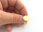 Adjustable Ring Blank, (15mm blank ) Gold Plated Brass G6143