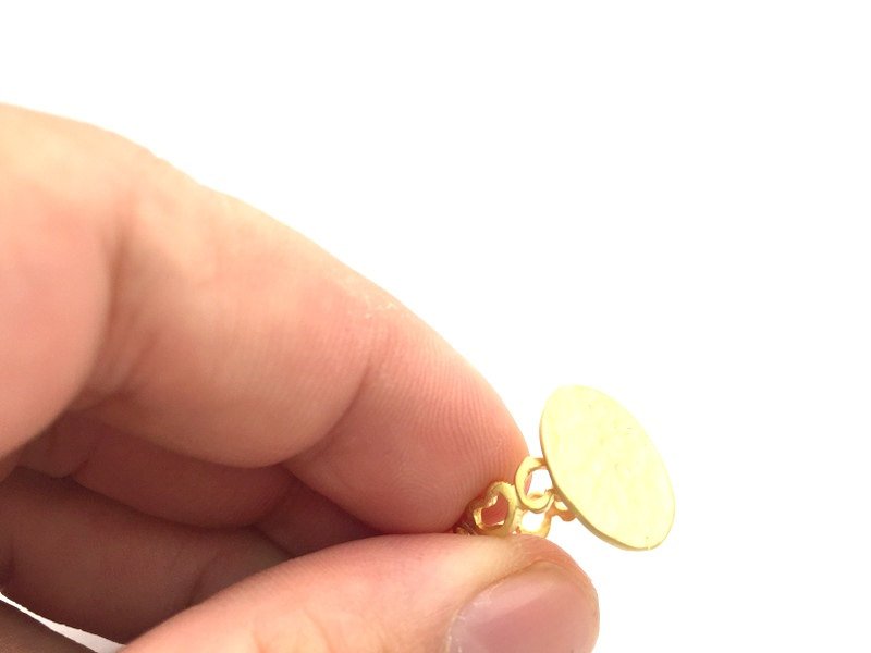 Adjustable Ring Blank, (15mm blank ) Gold Plated Brass G6149