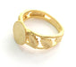 Adjustable Ring Blank, (10mm blank ) Gold Plated Brass G6157