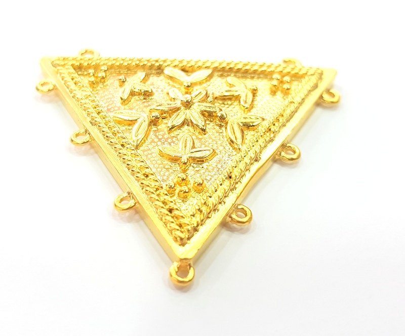 Large Triangle Pendant Gold Plated Pendants (89x19mm)  G6186