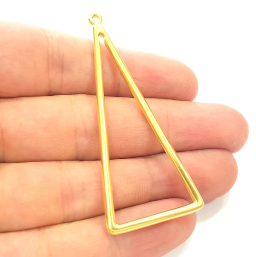 Gold Plated Triangle Pendants (65x28mm)  G10804