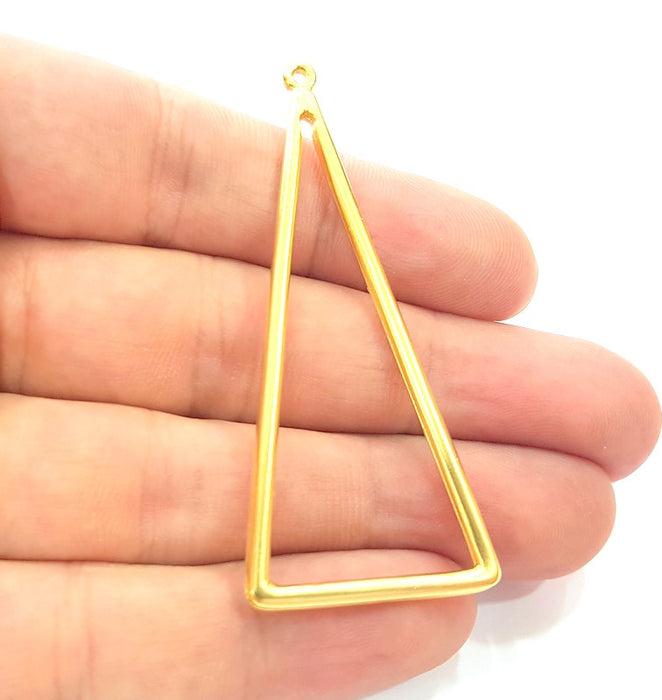 Gold Plated Triangle Pendants (65x28mm)  G10804