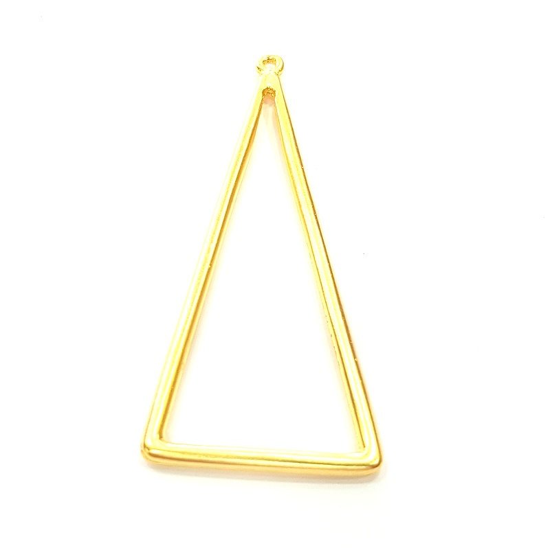 Gold Plated Triangle Pendants (65x28mm)  G10804