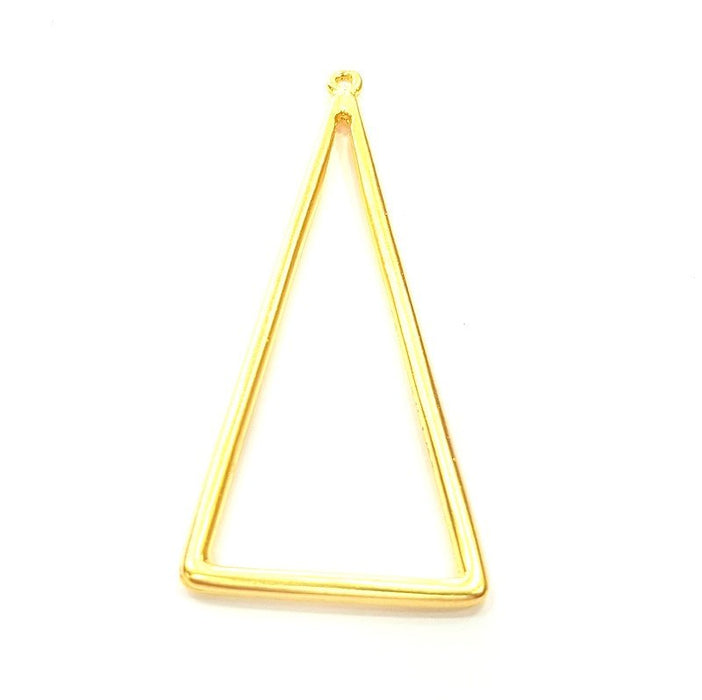 Gold Plated Triangle Pendants (65x28mm)  G10804