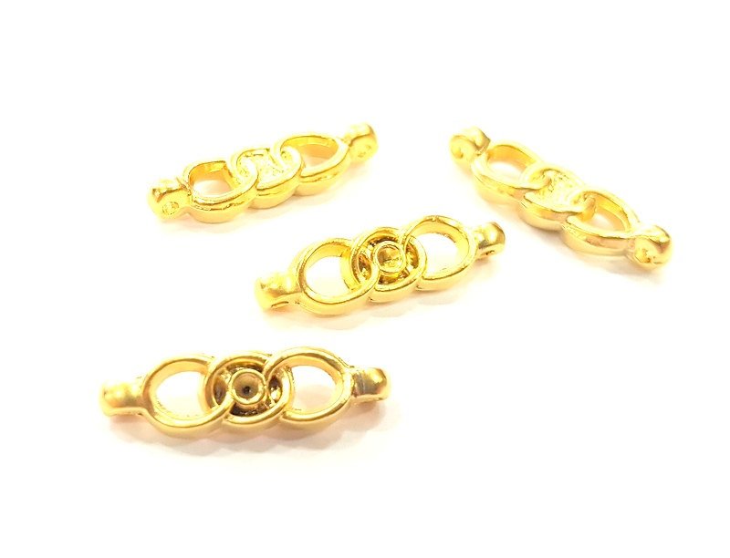 4 Pcs Gold Plated Connection (22x6mm)  G6189