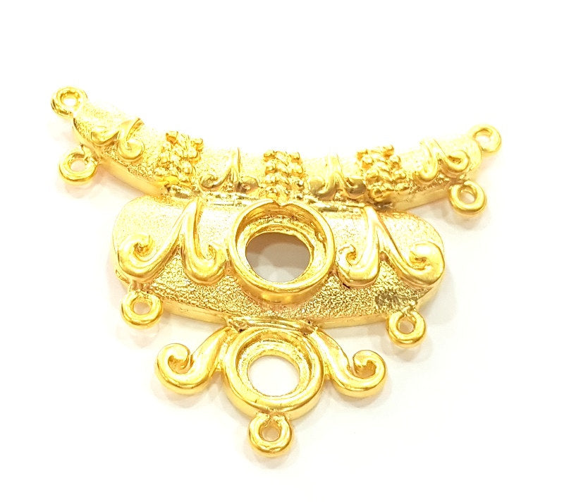 Gold Plated Linked Pendant Blank (57x45mm)  G6195