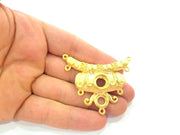 Gold Plated Linked Pendant Blank (57x45mm)  G6195