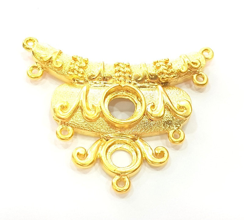 Gold Plated Linked Pendant Blank (57x45mm)  G6195