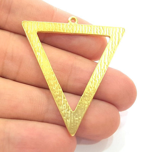 Gold Plated Triangle Pendants (50x43mm)  G6196