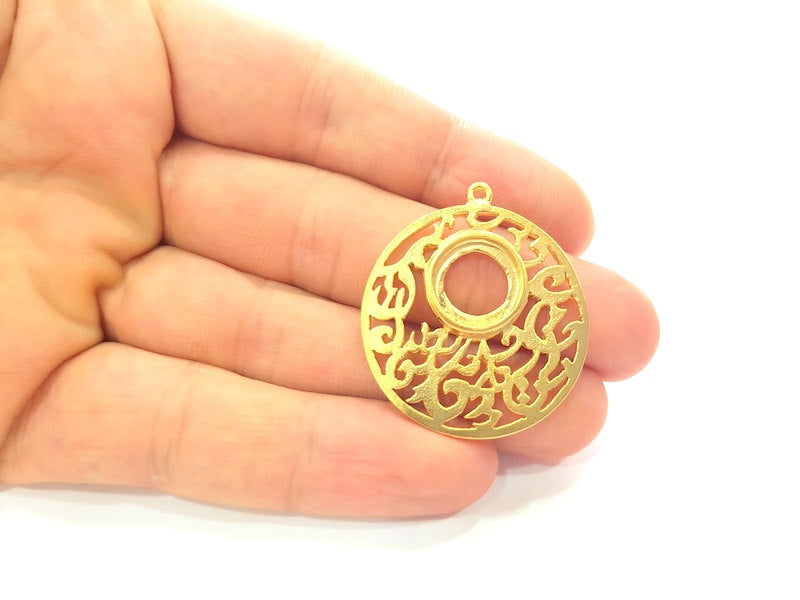 Gold Plated  Pendant Blank (32mm)  G16300