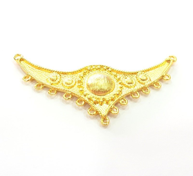 Gold Pendant Gold Plated Linked Pendants (85x33mm)  G6199