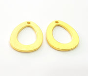 Gold Plated Drop Pendants (29x22mm)  G6209