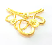 Gold Pendant Gold Plated Flower Pendants (76x50mm)  G6218