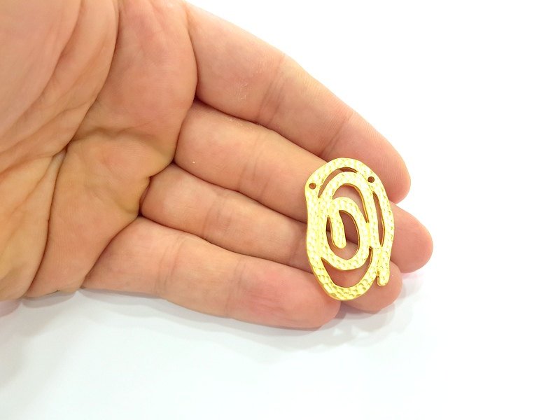 Gold Plated Connector Pendants (38x24mm)  G6223