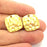 10 Pcs Gold Plated Hammered Charm Pendants (20mm)  G6226