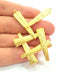 Gold Pendant Gold Plated Medallion Pendants (59x34mm)  G6228