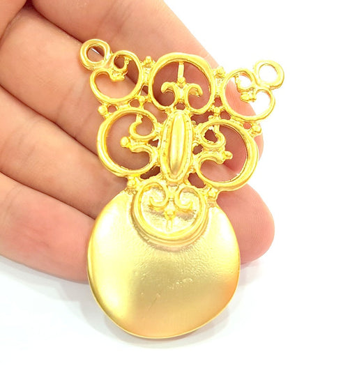 Gold Plated Medallion Pendants (66x48mm)  G6236