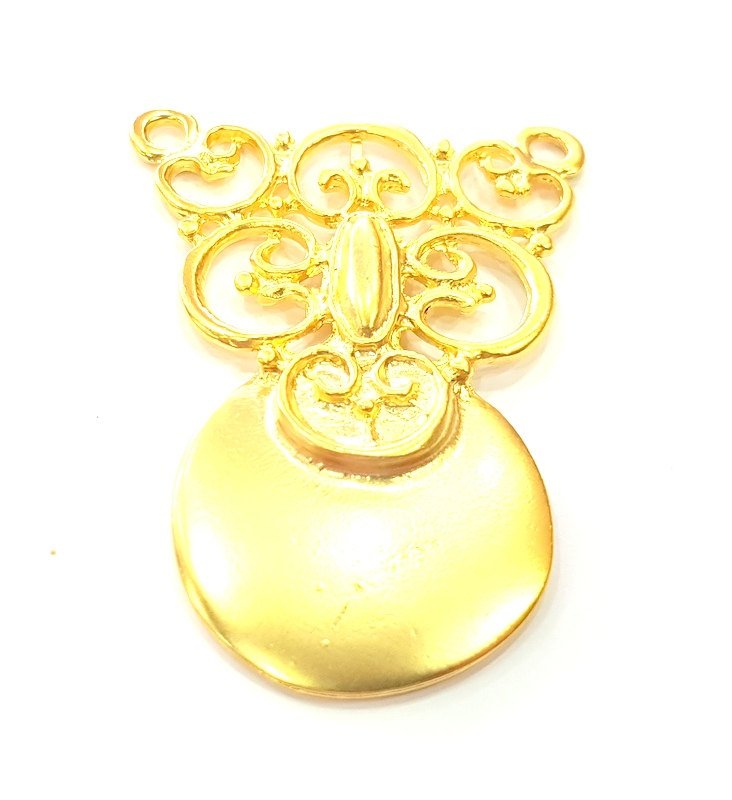 Gold Plated Medallion Pendants (66x48mm)  G6236
