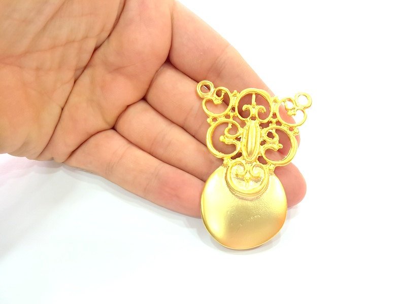 Gold Plated Medallion Pendants (66x48mm)  G6236