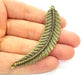 Antique Bronze Fern Leaf Pendants (81x17mm) G14055