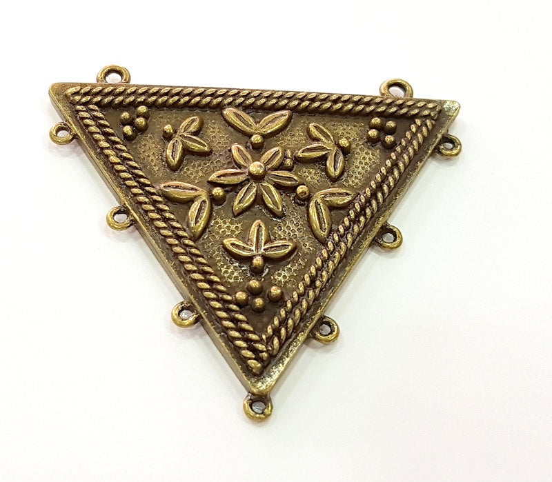 Antique Bronze Linked Pendants (69x64mm) G6246