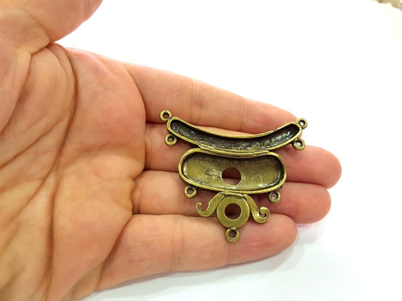 Antique Bronze Pendant Antique Bronze Pendant Blank (59x46mm) G12808