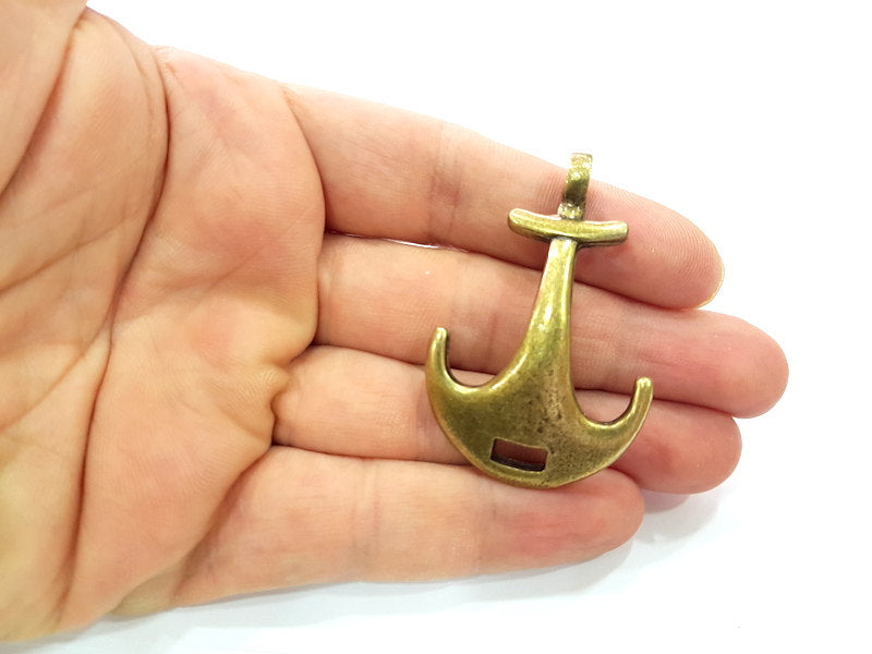 Antique Bronze Anchor Pendants (55x35mm) G6256