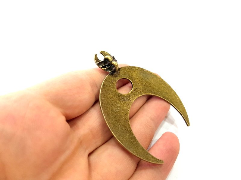 Antique Bronze  Pendant Blank (70x60mm)  G6258