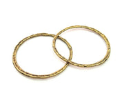 2 Antique Bronze Circle Pendant Large Round  Connector ,Findings  (52mm) G6260