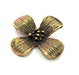 2 Flower Charms Antique Bronze Charms (37mm) G6264