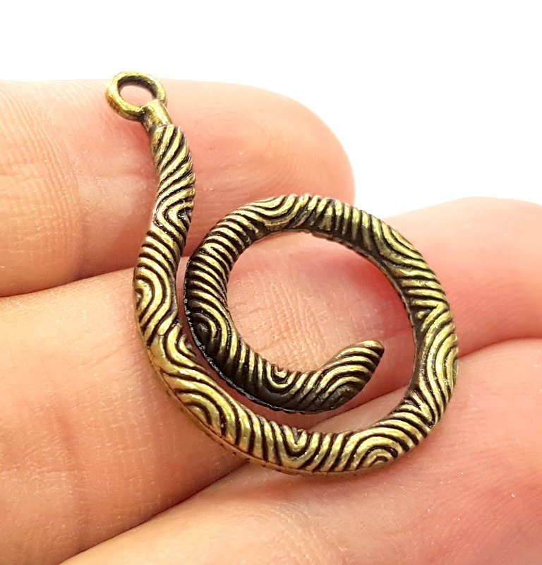 2 Pcs Antique Bronze Pendant Component , Earring Component,  (34x22mm) G6265