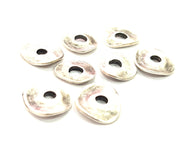 10 Pcs Antique Silver Plated Round Connector Pendants (14x11mm)  G6275
