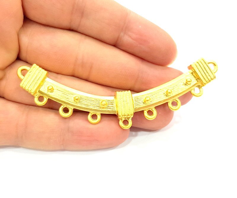 Gold Plated Linked Pendant  (88x17mm)  G6282