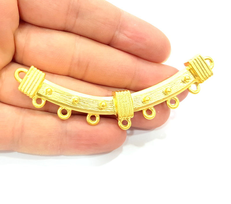 Gold Plated Linked Pendant  (88x17mm)  G6282