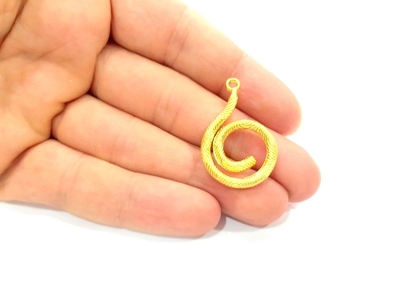 2 Gold Plated Charms (34x22mm)  G6283