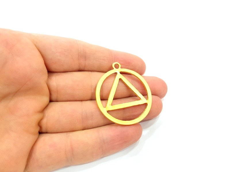2 Gold Plated Pendant (36mm)  G14570