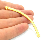 Gold Connector Gold Plated Pendant Connector  (80x4mm)  G6291