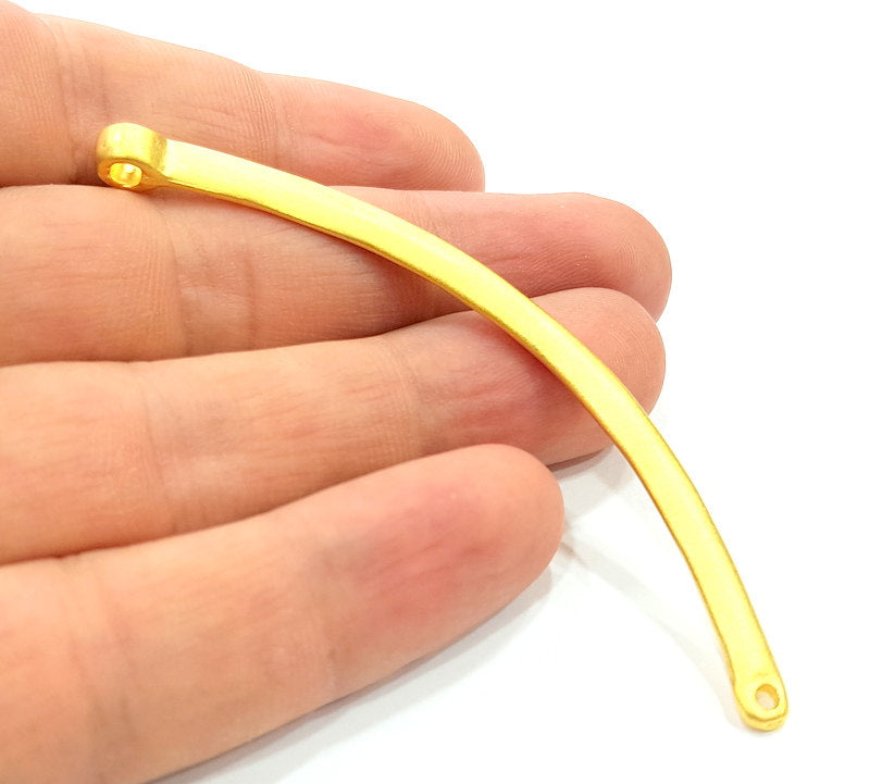 Gold Connector Gold Plated Pendant Connector  (80x4mm)  G6291