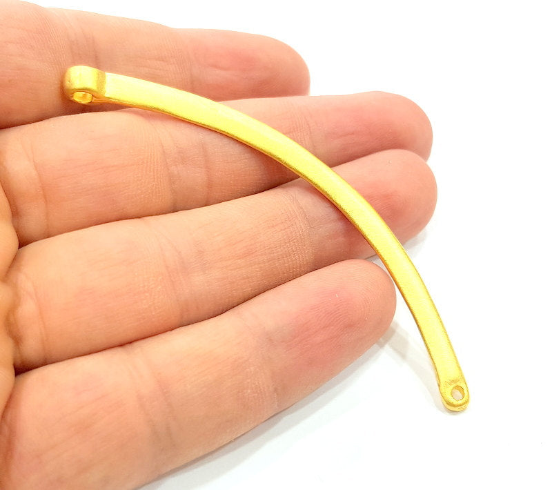 Gold Connector Gold Plated Pendant Connector  (80x4mm)  G6291