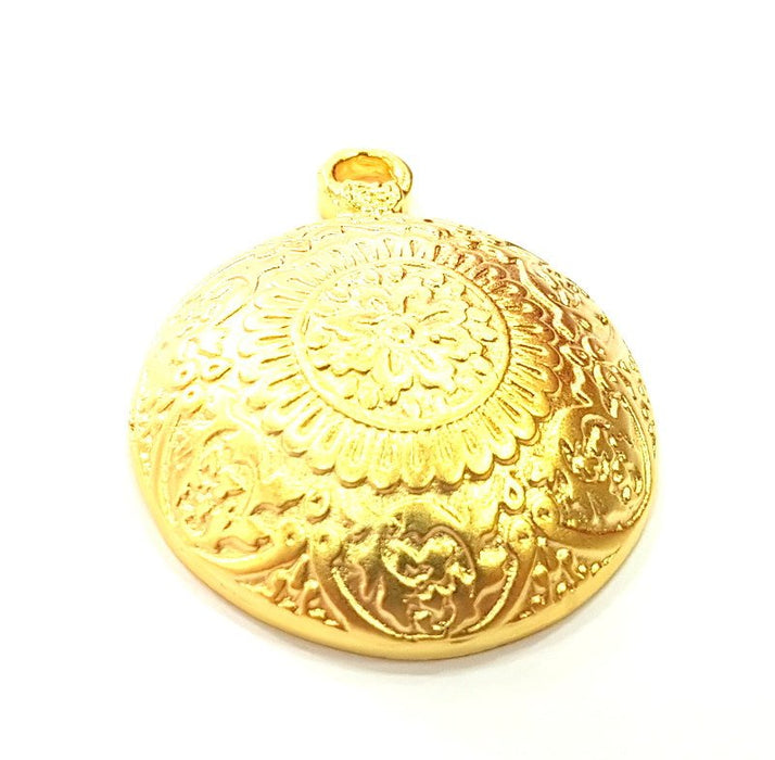 Gold Plated Medallion Pendants (35mm)  G6301