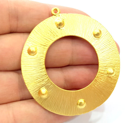 Gold Pendant Tribal Pendant Gold Plated Medallion Pendants (54mm)  G6304