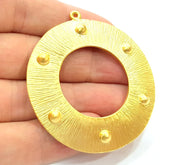 Gold Pendant Tribal Pendant Gold Plated Medallion Pendants (54mm)  G6304