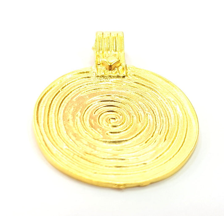 Gold Plated Medallion Pendants (40x33mm)  G6306