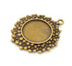 2 Pcs Antique Bronze  Pendant Blank (25mm blank)  G6309