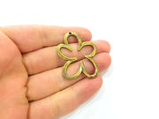 2 Pcs Antique Bronze Pendant , Earring Component,  (42x35mm) G6310