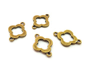 10 Antique Bronze Connector Findings (20x15mm) G6318