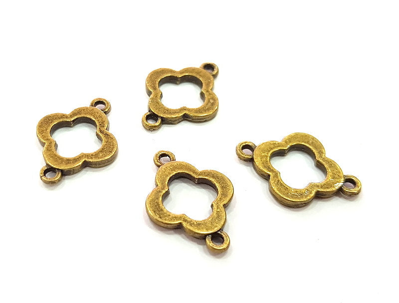 10 Antique Bronze Connector Findings (20x15mm) G6318